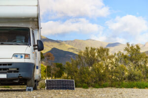 RV with solar panel